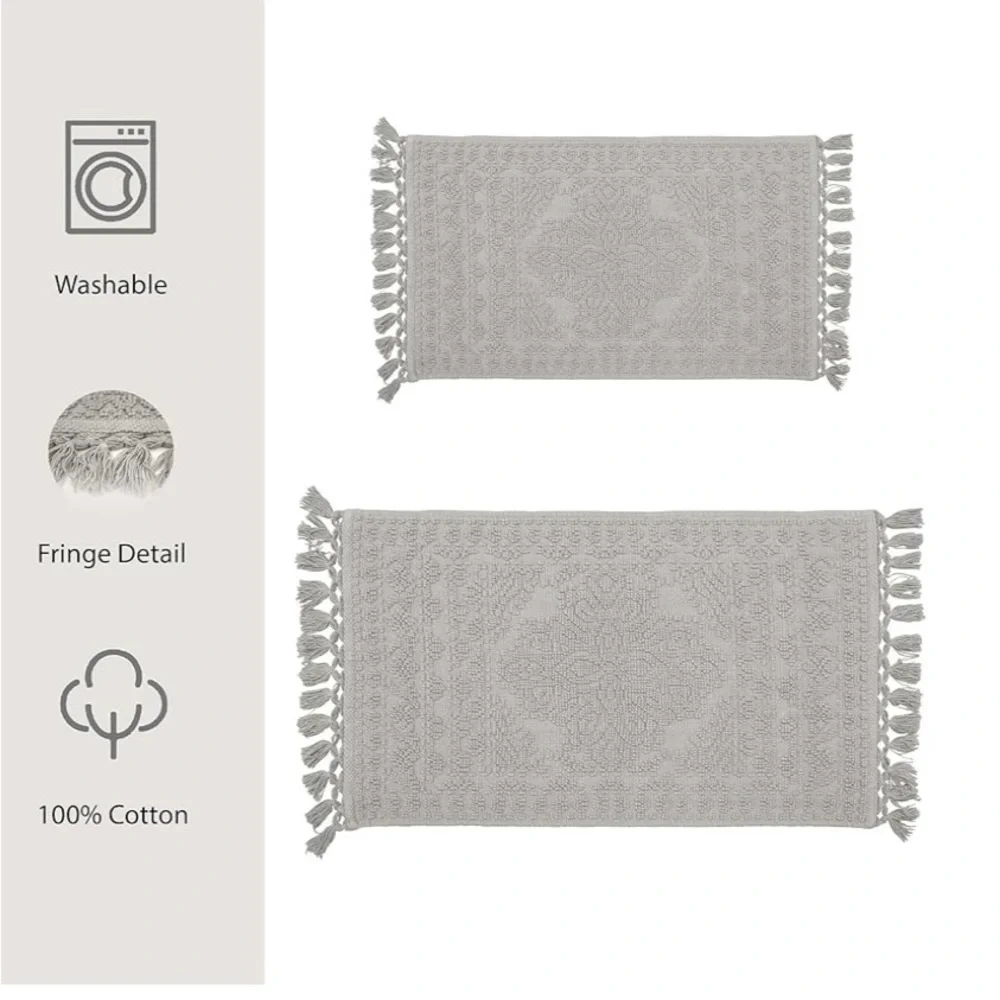 French Connection Set of two Bathroom Rugs